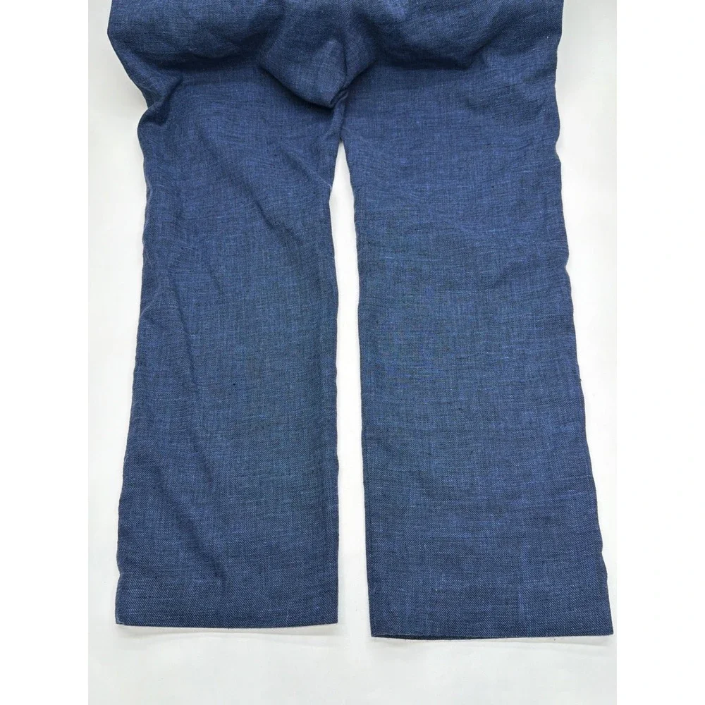 Tommy Bahama Mens Blue Linen Blend Relaxed Coastal Pants Size Medium 32x28